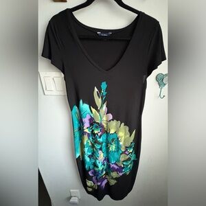 Reitmans Floral Black Dress